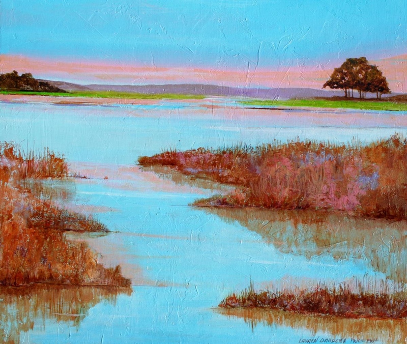 Acrylic, gallery wrapped canvas, marsh, wetlands