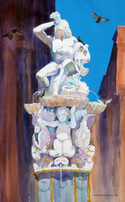 Italy, Noto, Statue, fountain, Sicily