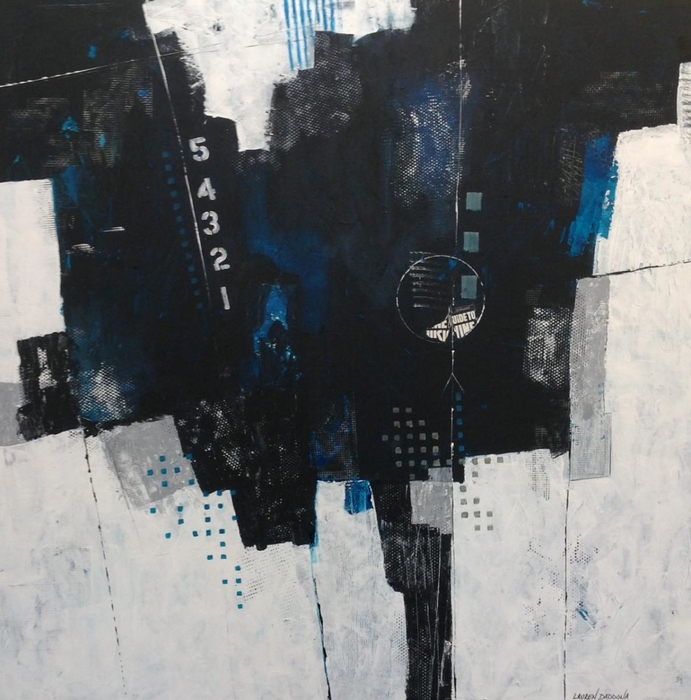 abstract, black and white, gallery wrapped canvas